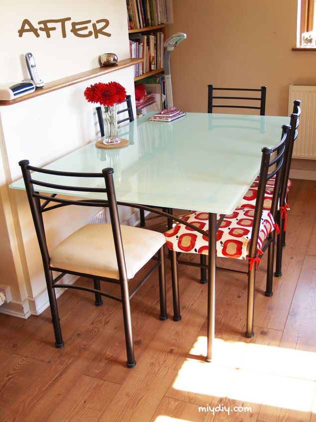 s 15 ways to diy your dream dining room table for half the price, Paint Over Your Glass Table