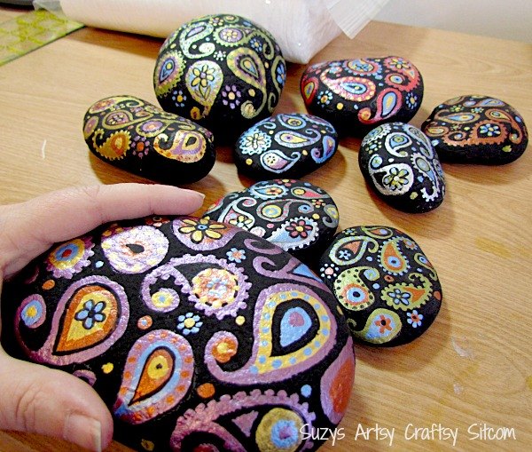 bonitas piedras pintadas para tu jardn