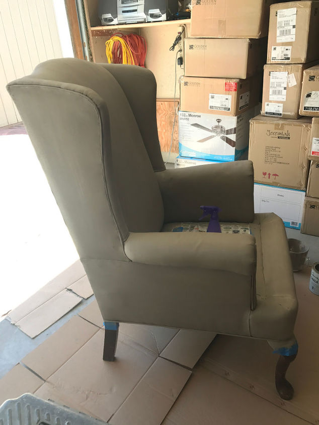 painted wing back chairs, ALLOWING PAINT TO DRY