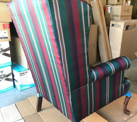painted wing back chairs, TAPE OFF THE CHAIR LEGS AND CUSHION AREA