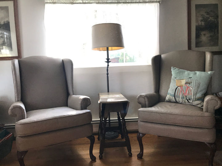 painted wing back chairs, FINISHED CHALK PAINTED CHAIRS