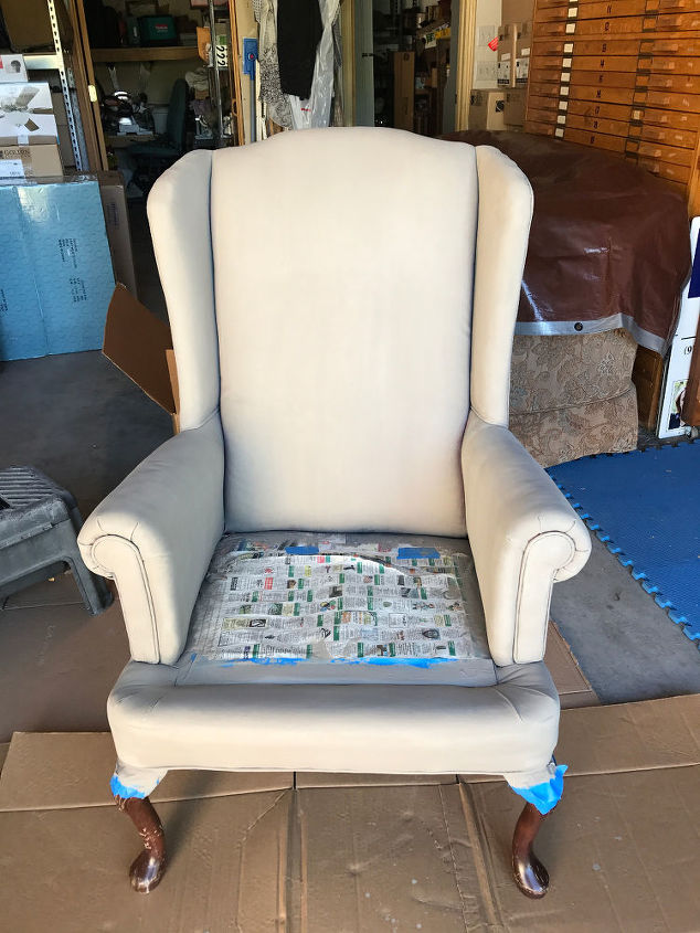 painted wing back chairs, WAX THE CHAIR WITH ANNIE SLOAN WAX