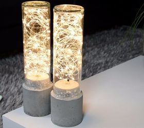 s 10 clever ways to use concrete for anything, Turn On Lights In A Cement Lamp