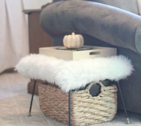 s 15 home decor projects to instantly transform your living room, Place The Remote On A Fur Stool