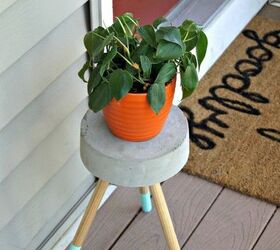 s 10 clever ways to use concrete for anything, Make A 5 Plant Stand