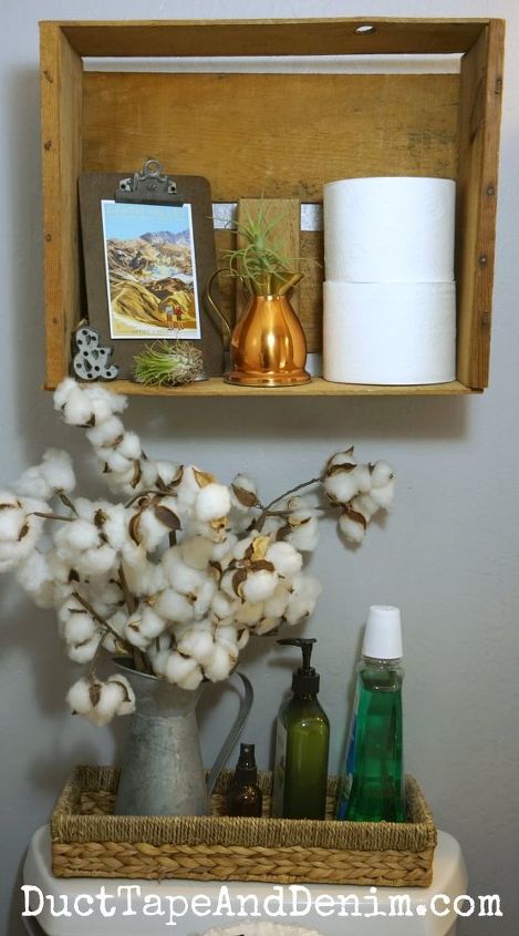 how to organize update a small farmhouse bathroom for summer