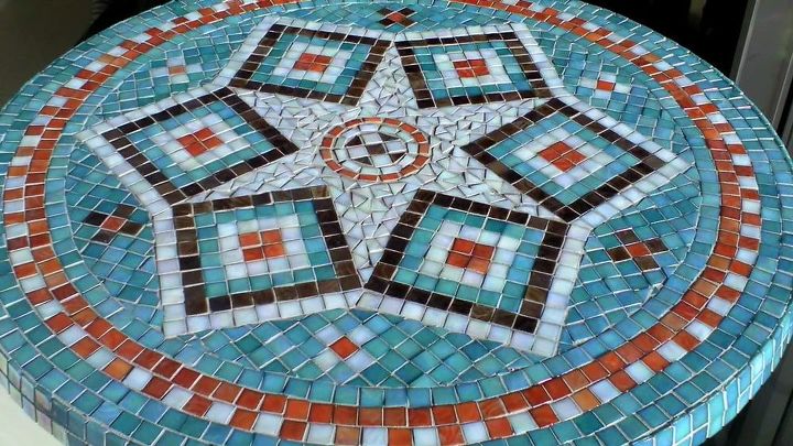 mesa de jardn de mosaico diy diseo pegamento lechada y acabado
