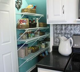 s 15 pinterest worthy pantries that eliminate search time for your favo, Press Decorative Laminate On A Air Box