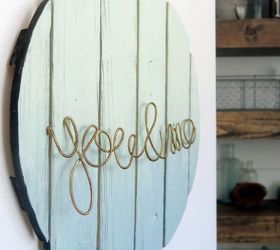 ombre painted wood sign