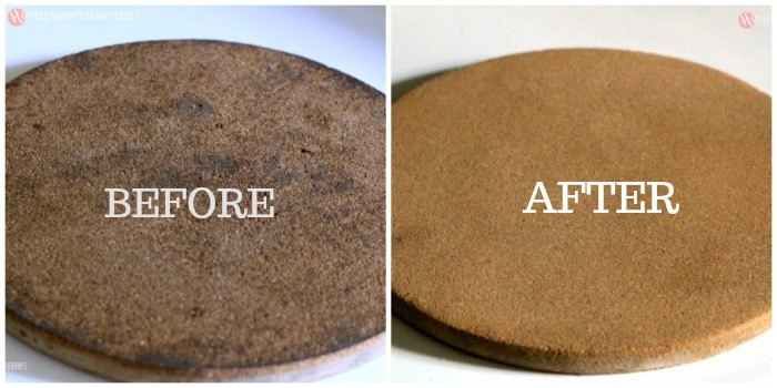 how to easily clean a cork trivet