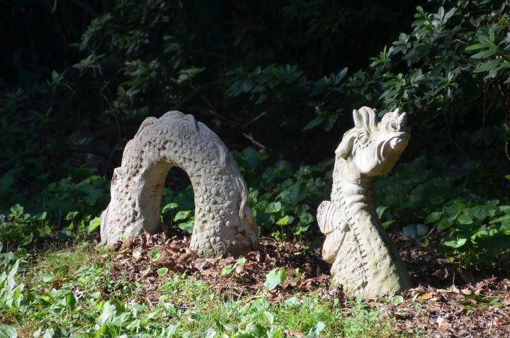 alguien ha visto esta estatua de hormign del lago ness para el jardn de 3 piezas