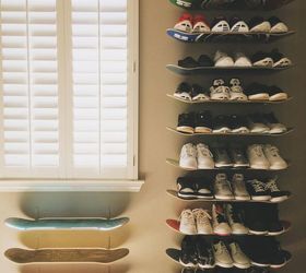 31 brilliant ways to repurpose everyday items into perfect organizers, Recycle Old Skateboards