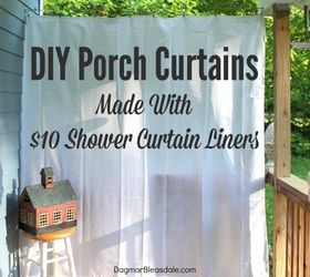 diy porch curtains with shower liners