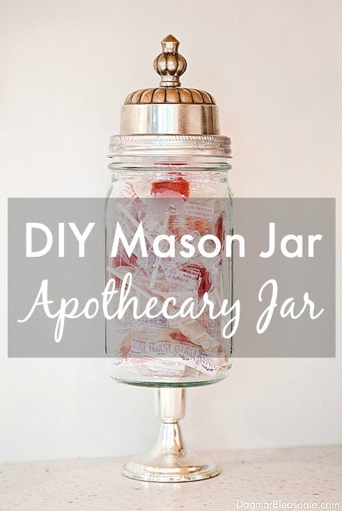 apothecary jar made with a mason jar