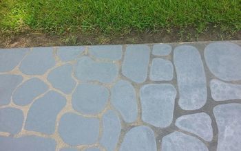 Painted Flagstones on Concrete, Stepping Stones