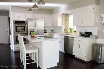 How To Paint Your Kitchen Cabinets From Dark White Hometalk How To Paint Your Kitchen Cabinets From Dark White