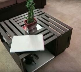s 15 perfect coffee tables you and your husband can build together, Join Several Crates Together