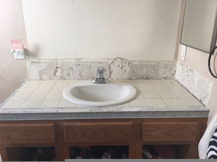 How To Paint Concrete Copper Counter With Patina On Tile Diy