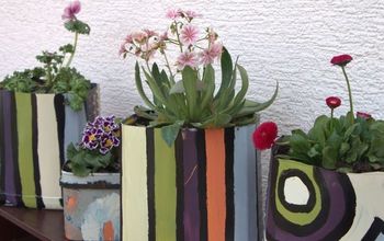 DIY Flower Pots: Painting Plastic Containers