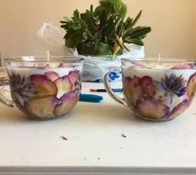 Homemade Pressed Flower Candles