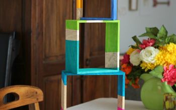 DIY Color Blocked Shadow Boxes