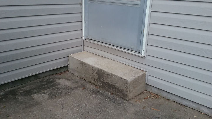 q how do i extend my small concrete step to be longer and wider