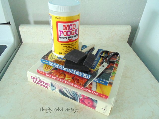 diy decoupaged kitchen counter recipe