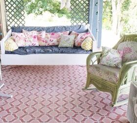 my stenciled porch, Time for a nap
