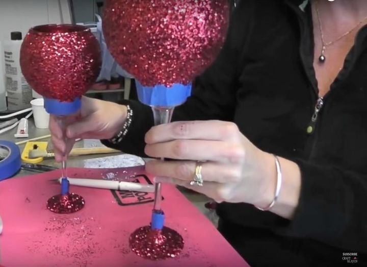 diy glitter pearls candleholder dollar store makeover how to