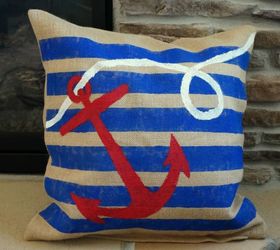 s 29 ways to get a splash of blue in your house, Add A Nautical Burlap Touch