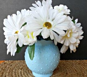 s 29 ways to get a splash of blue in your house, Make A Nostalgic Hobnail Glass Vase