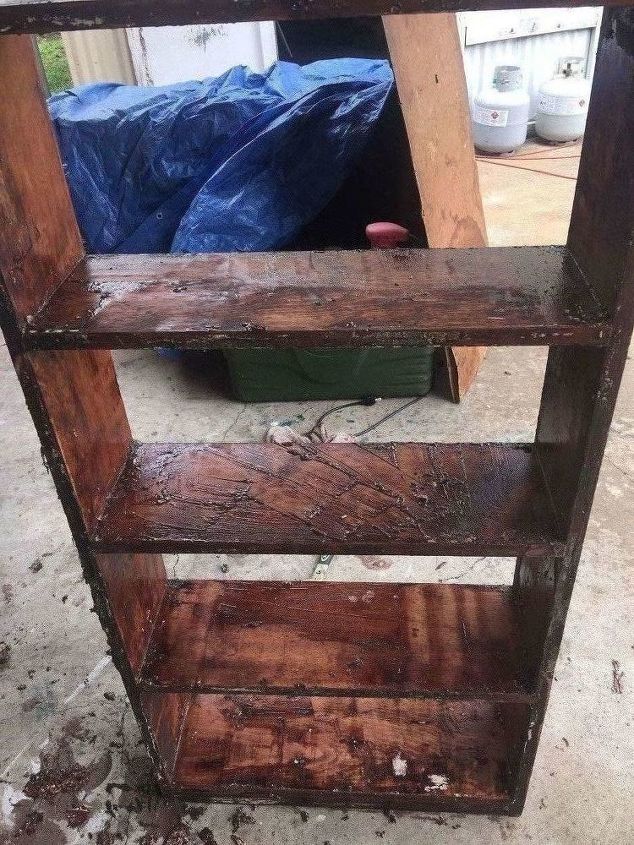 old wood bookcase