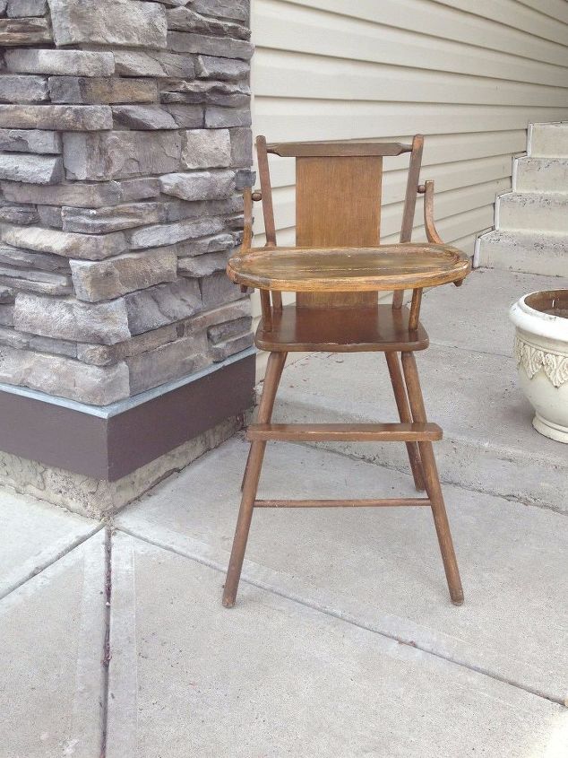 Updated Vintage High Chair Hometalk Updated Vintage High Chair