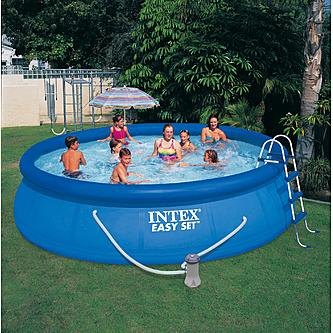 q need to level a inflatable pool on unleveled concrete on parking pad