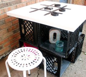diy outdoor table with storage tabletop tic tac toe