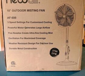 stay cool outdoors with the newair outdoor misting fan