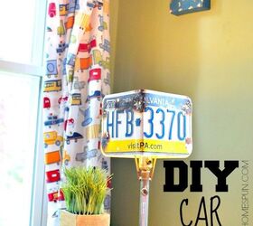 old license plates lying around check out these 28 snazzy decor ideas, Construct A Lamp For The Car Enthusiast