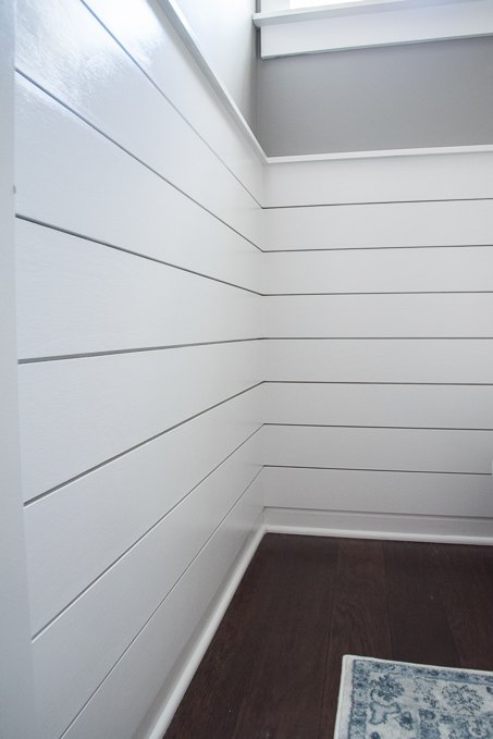 12 super affordable shiplap wall projects to beautify your home, Plan Out 200 Boards In The Bathroom