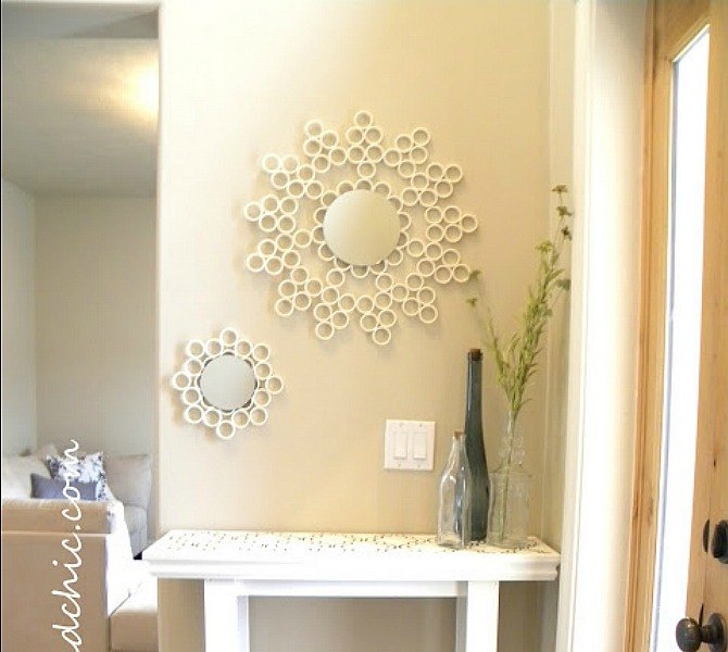 what do you do with leftover pvc pipes try these 27 clever uses, Make A Modern Style Mirror