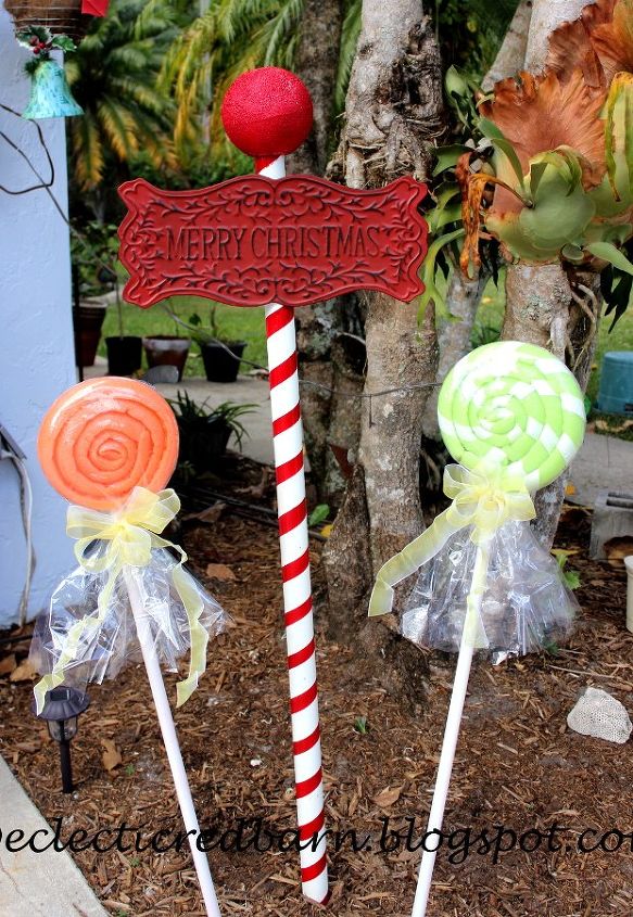what do you do with leftover pvc pipes try these 27 clever uses, Fashion Sweet Lollipop Garden Decorations