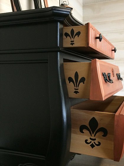 copper chest of drawers