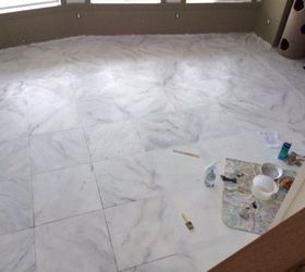 s 11 awesome projects to fake your way to the perfect home, Paint Fabulous Marble Flooring