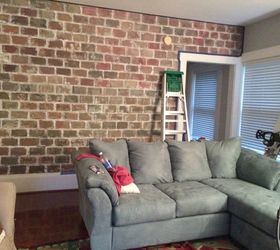 s 11 awesome projects to fake your way to the perfect home, Use Painter s Tape For A Brick Wall