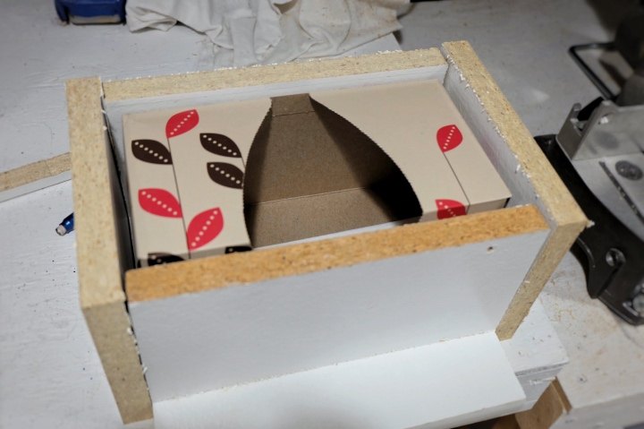cubierta de caja de pauelos de papel de hormign fcil