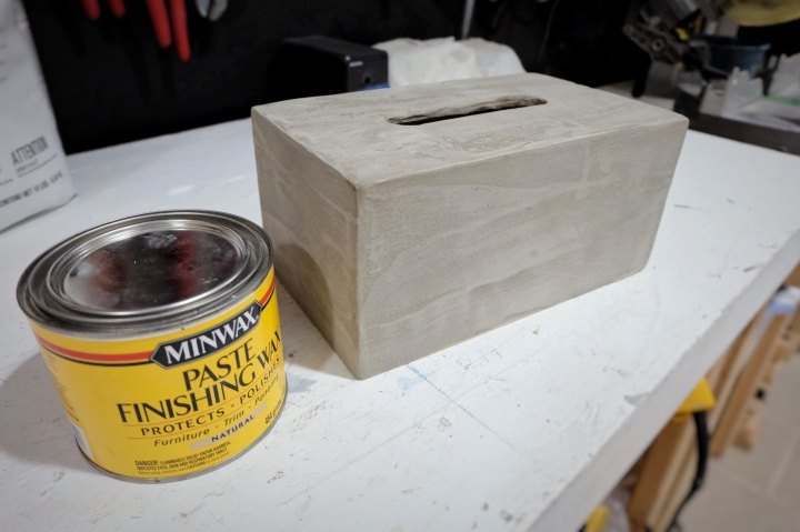 capa para caixa de lenos de papel de concreto fcil