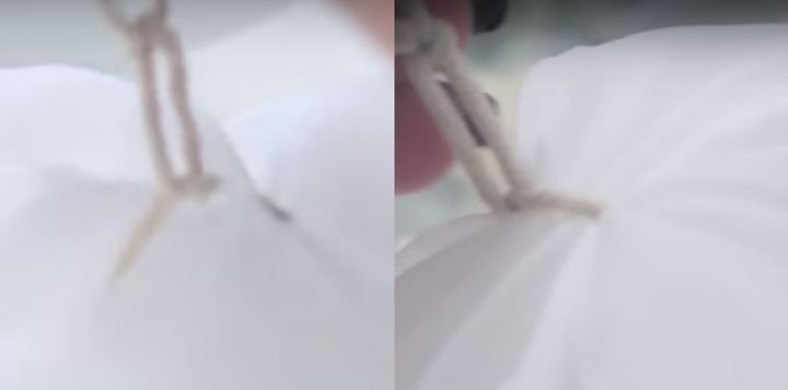 how to make a minimal no nail canopy, Look at video for details on tying