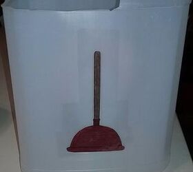 plunger caddy, I attached a picture of a plunger on each jug