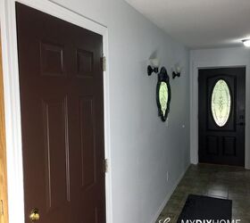 barn door hardware transforms ugly hallway