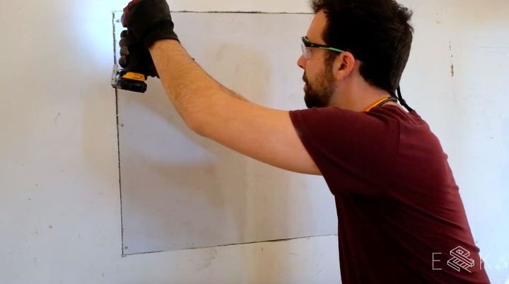 how to patch large drywall holes