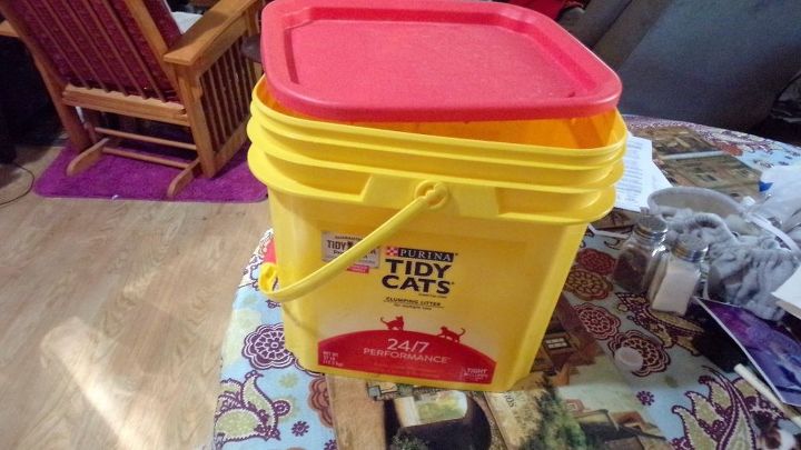 cat litter bucket re use